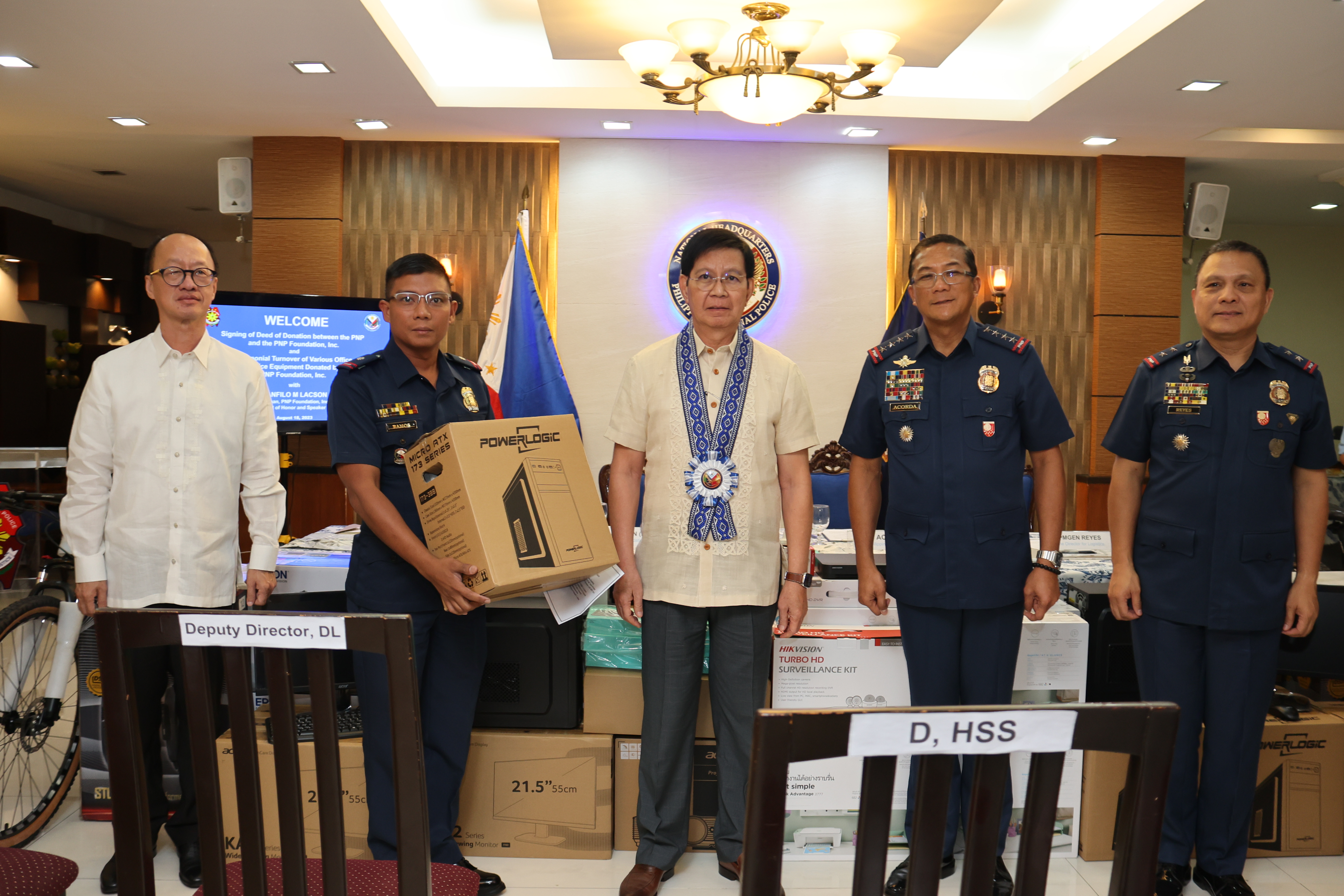 CHAIRMAN LACSON LEADS TURN-OVER OF PNPFI DONATION